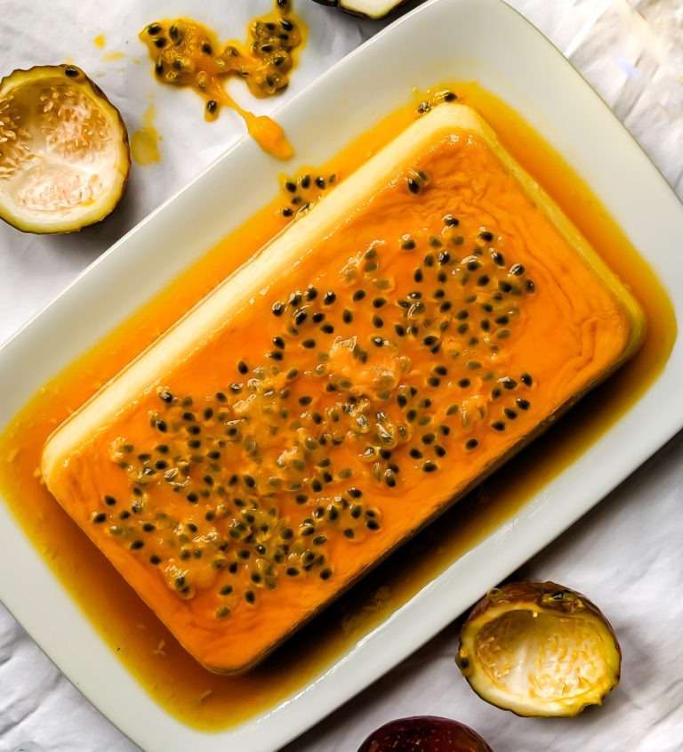 passion fruit flan