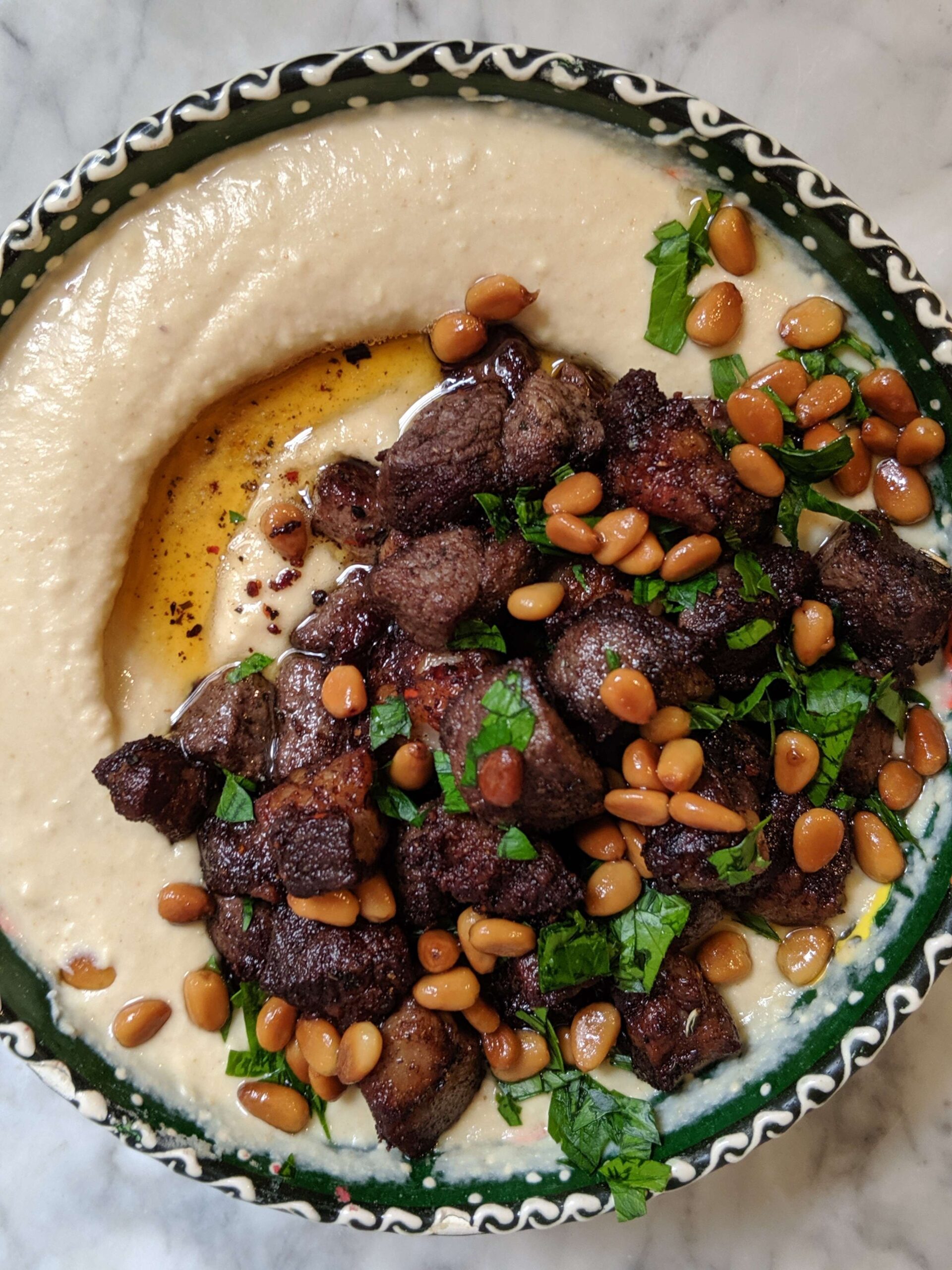 Hummus with lamb