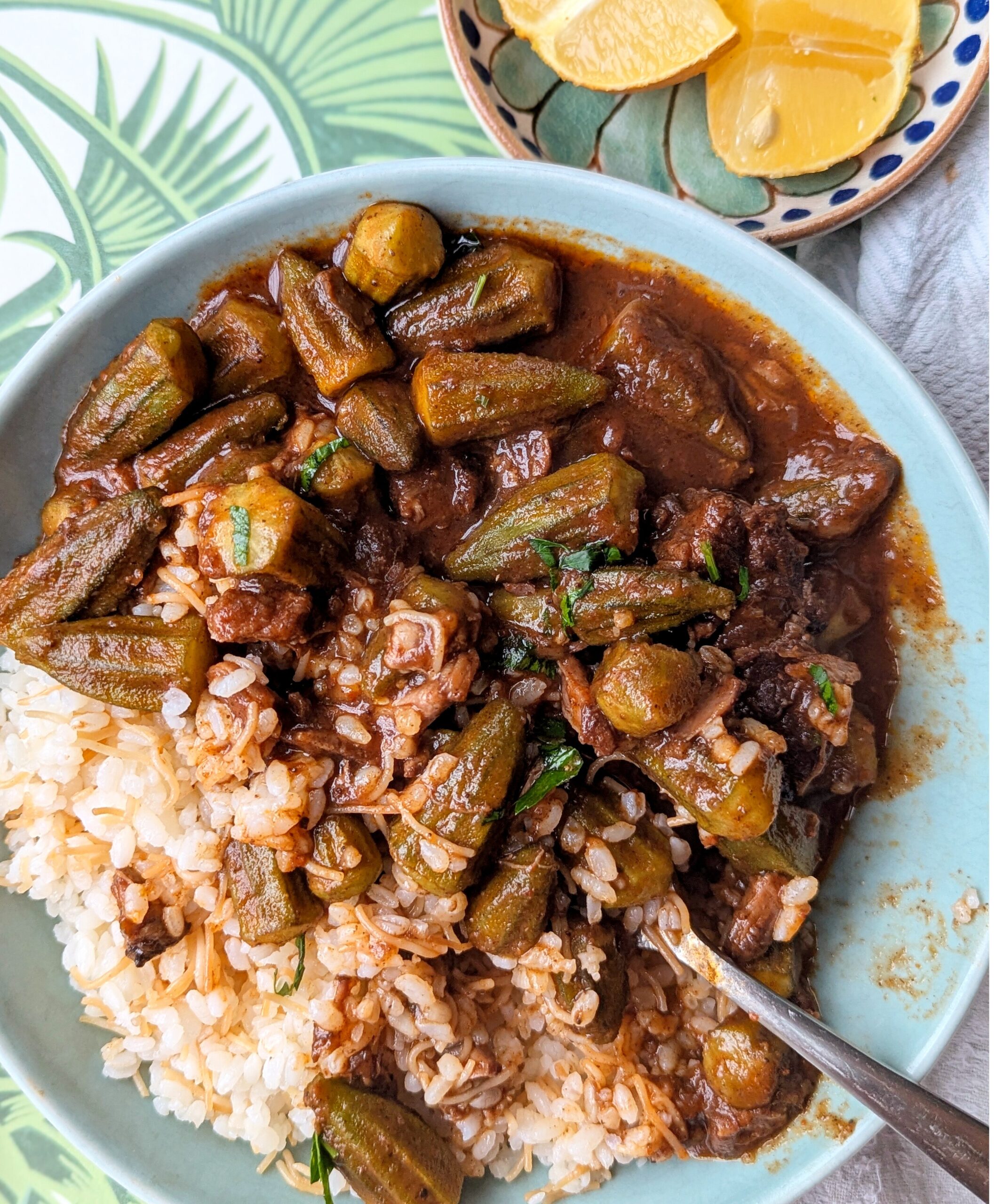 Bamya – Okra and meat stew