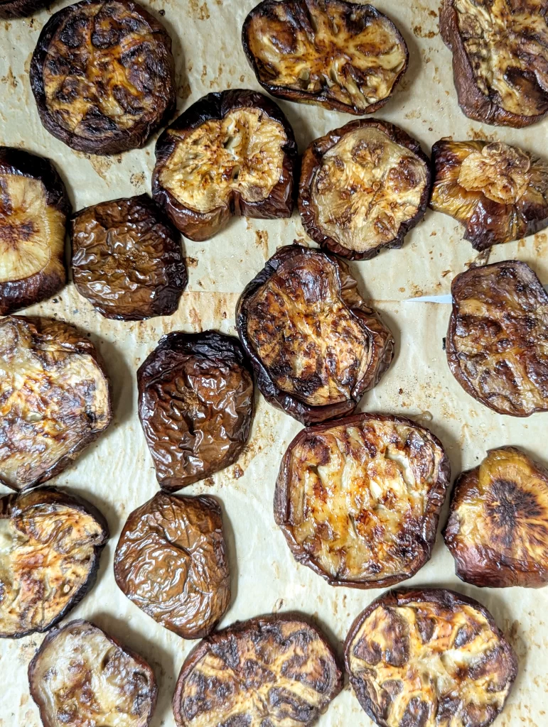 roasted eggplant for mesaqa'a / moussaka