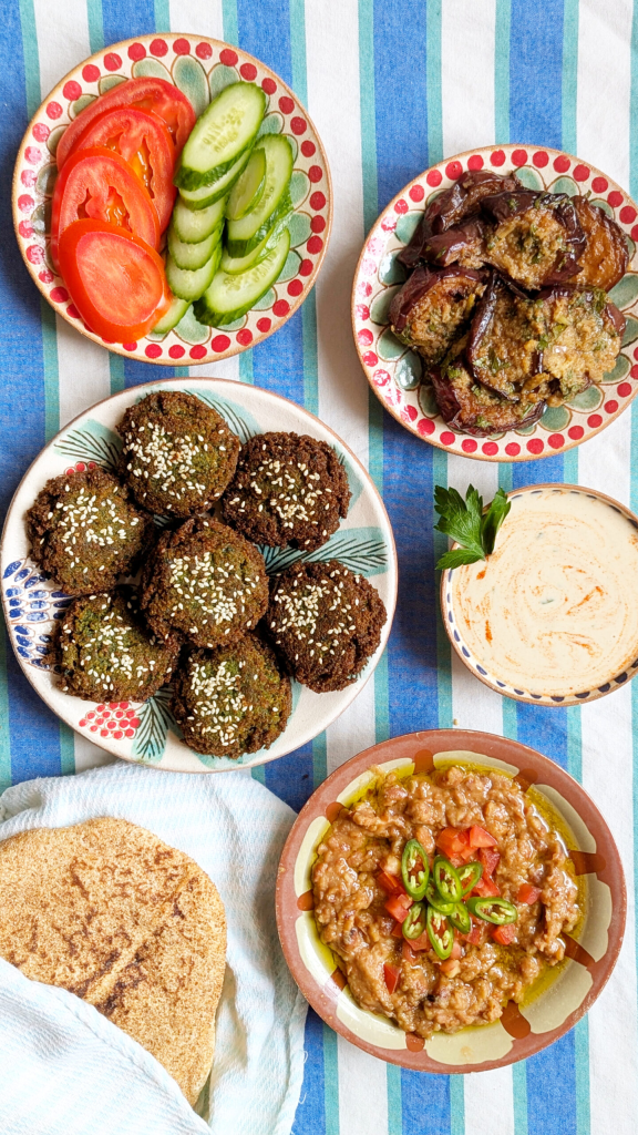 Egyptian breakfast spread